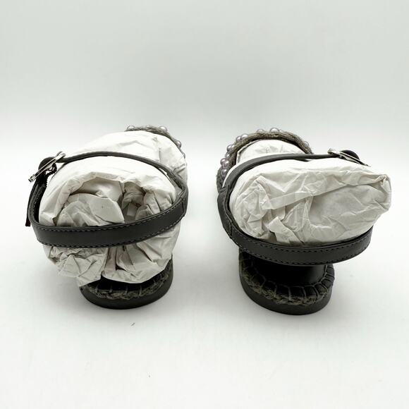 Sam Edelman Kids Holly Sandals US 1 M EU 32 Mockingbird Grey Linen NIB - Picture 8 of 11